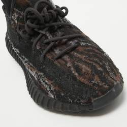 Pre Owned Yeezy x Adidas Black/Brown Knit Fabric Boost 350 V2 MX Rock Sneakers Size 47 1/3