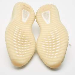 Pre Owned Yeezy x Adidas White Knit Fabric Boost 350 V2 Light Sneakers Size 47 1/3