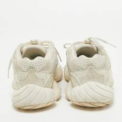 Yeezy x Adidas White Suede and Mesh Boost 500 Bone White Sneakers Size 36 2/3
