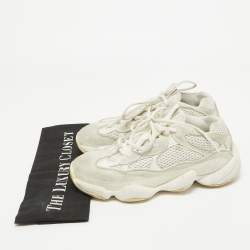 Yeezy x Adidas White Suede and Mesh Boost 500 Bone White Sneakers Size 36 2/3