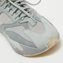 Yeezy x Adidas Grey/Blue Suede and Mesh Boost 700 Inertia Sneakers Size 40 2/3 