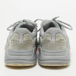 Yeezy x Adidas Grey/Blue Suede and Mesh Boost 700 Inertia Sneakers Size 40 2/3 