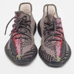 Pre Owned Yeezy x Adidas Multicolor Knit Fabric Boost 350 V2 Yecheil Reflective Sneakers Size 44