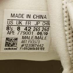 Pre Owned Yeezy x Adidas White Mesh and Suede 500 Bone White Sneakers Size 42