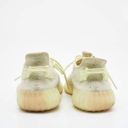 Yeezy x Adidas Light Yellow Knit Fabric Boost 350 V2 Butter Sneakers Size 41 1/3