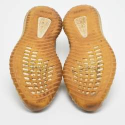 Pre Owned Yeezy x Adidas Grey Knit Fabric Boost 350 V2 Sesame Sneakers Size 45 1/3