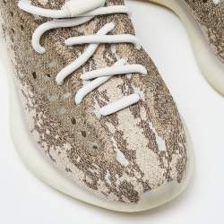 Pre Owned Yeezy x Adidas Brown Knit Fabric Boost 380 Pyrite Sneakers Size 38 2/3