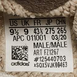 Pre Owned Yeezy x Adidas Beige/Brown Knit Fabric Boost 350 V2 Zyon Sneakers Size 43 1/3