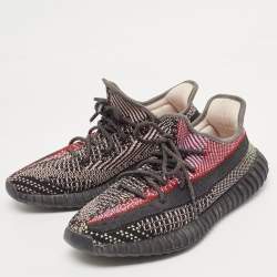 Pre Owned Yeezy x Adidas Multicolor Knit Fabric Boost 350 V2 Yecheil (Non-Reflective) Sneakers Size 43 1/3