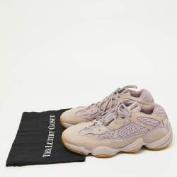 Pre Owned Yeezy x Adidas Purple Mesh and Suede 500 Soft Vision Sneakers Size 42 2/3
