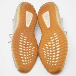 Pre Owned Yeezy x Adidas Grey Knit Fabric Boost 350 v2 sesame Sneakers Size 44 2/3 