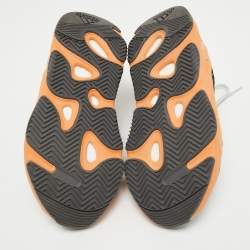 Pre Owned Yeezy x Adidas Multicolor Suede and Mesh Boost 700 Wash Orange Sneakers Size 39 1/3 