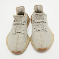 Yeezy x Adidas Grey Knit Fabric Boost 350 V2 Sesame Sneakers Size 37 1/3