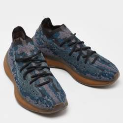 مملوكة مسبقًا Yeezy x Adidas Blue Knit Fabric Boost 380 Covellite Sneakers Size 46 2/3