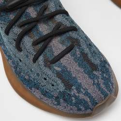 مملوكة مسبقًا Yeezy x Adidas Blue Knit Fabric Boost 380 Covellite Sneakers Size 46 2/3