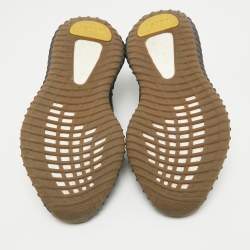 Pre Owned Yeezy x Adidas Black Knit Fabric Boost 350 V2 Cinder Sneakers Size 39 1/3