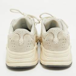 Pre Owned Yeezy x Adidas White Mesh and Suede Boost 700 Analog Sneakers Size 37 1/3