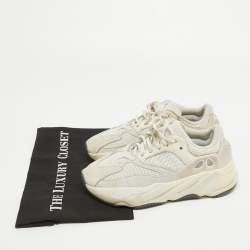 Pre Owned Yeezy x Adidas White Mesh and Suede Boost 700 Analog Sneakers Size 37 1/3
