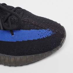 Pre Owned Yeezy x Adidas Black/Blue Knit Fabric Boost 350 v2vDazzling Blue Sneakers Size 44 2/3