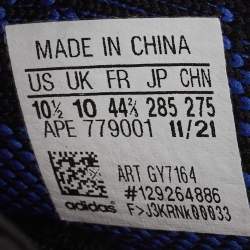 Pre Owned Yeezy x Adidas Black/Blue Knit Fabric Boost 350 v2vDazzling Blue Sneakers Size 44 2/3