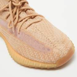 Yeezy x Adidas Beige Knit Fabric Boot 350 v2 Clay Sneakers Size 46 1/3 