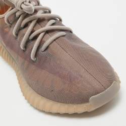 Pre Owned Yeezy x Adidas Brown Mesh Boost 350 V2 Mono Mist Sneakers Size 42 1/3
