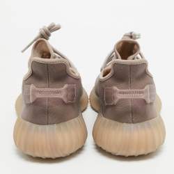 Pre Owned Yeezy x Adidas Brown Mesh Boost 350 V2 Mono Mist Sneakers Size 42 1/3