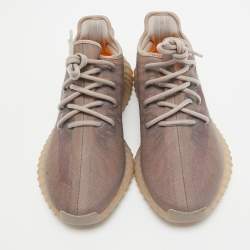 Pre Owned Yeezy x Adidas Brown Mesh Boost 350 V2 Mono Mist Sneakers Size 42 1/3