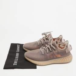 Pre Owned Yeezy x Adidas Brown Mesh Boost 350 V2 Mono Mist Sneakers Size 42 1/3