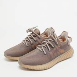 Pre Owned Yeezy x Adidas Brown Mesh Boost 350 V2 Mono Mist Sneakers Size 42 1/3
