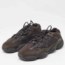 Yeezy x Adidas Black Mesh and Suede Yeezy 500 Utility Sneakers Size 42 2/3