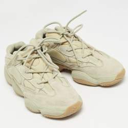 Yeezy x Adidas Green Neoprene and Suede 500 Stone Sneakers Size 42 2/3