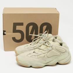Yeezy x Adidas Green Neoprene and Suede 500 Stone Sneakers Size 42 2/3