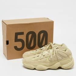 Yeezy x Adidas Yellow Mesh and Suede 500 Super Moon Yellow Sneakers Size 42 2/3