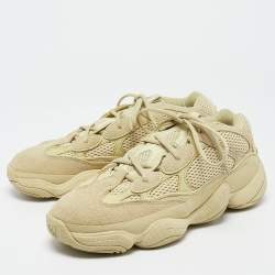 Yeezy x Adidas Yellow Mesh and Suede 500 Super Moon Yellow Sneakers Size 42 2/3