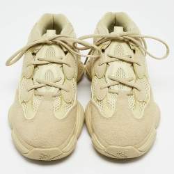 Yeezy x Adidas Yellow Mesh and Suede 500 Super Moon Yellow Sneakers Size 42 2/3