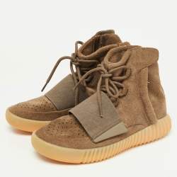 Yeezy x Adidas Brown Suede Boost 750 High Top Sneakers Size 40