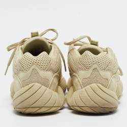 Pre Owned Yeezy x Adidas Light Yellow Suede and Mesh 500 Super Moon Sneakers Size 43 1/3