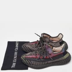 Yeezy x Adidas Multicolor Knit Fabric Boost 350 V2 Yecheil Low Top Sneakers Size 41.5