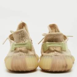 Yeezy x Adidas Light Yellow Knit Fabric Boost 350 V2 Butter Sneakers Size 44