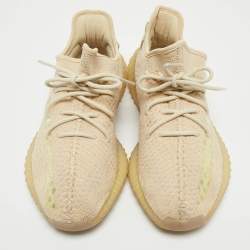 Yeezy x Adidas Light Yellow Knit Fabric Boost 350 V2 Butter Sneakers Size 44