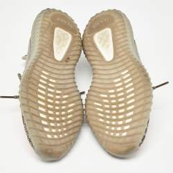 Pre Owned Yeezy x Adidas Grey/Neon Orange Knit Fabric Boost 350 V2 Beluga Reflective Sneakers Size 43 1/3