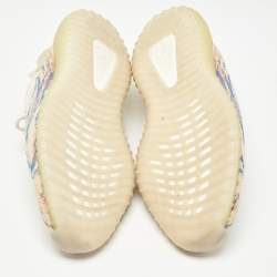 Pre Owned Yeezy x Adidas Multicolor Knit Fabric Boost 350 V2 Mx-Oat Sneakers Size 46 2/3