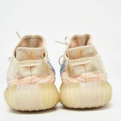 Pre Owned Yeezy x Adidas Multicolor Knit Fabric Boost 350 V2 Mx-Oat Sneakers Size 46 2/3