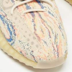 Pre Owned Yeezy x Adidas Multicolor Knit Fabric Boost 350 V2 Mx-Oat Sneakers Size 46 2/3