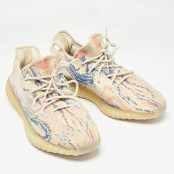 Pre Owned Yeezy x Adidas Multicolor Knit Fabric Boost 350 V2 Mx-Oat Sneakers Size 46 2/3