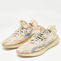 Pre Owned Yeezy x Adidas Multicolor Knit Fabric Boost 350 V2 Mx-Oat Sneakers Size 46 2/3