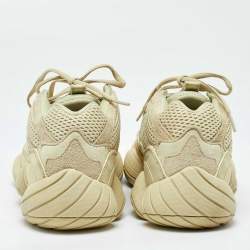 Yeezy x Adidas Light Yellow Suede and Mesh Yeezy 500 Low Top Sneakers Size 45.5