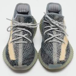 Pre Owned Yeezy x Adidas Blue Knit Fabric Boost 350 V2 Ash Blue Sneakers Size 40 2/3