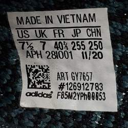 Pre Owned Yeezy x Adidas Blue Knit Fabric Boost 350 V2 Ash Blue Sneakers Size 40 2/3